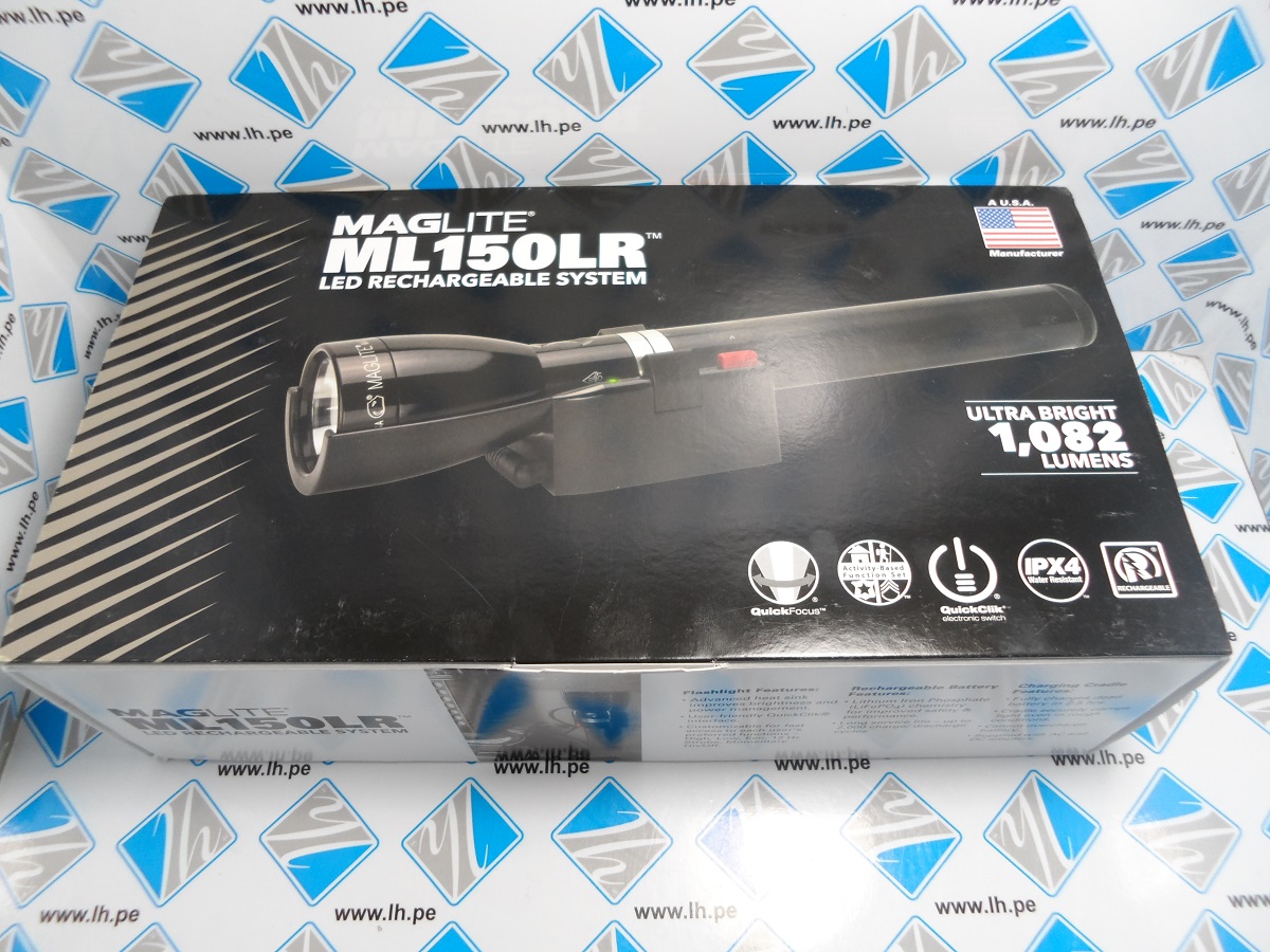 185-000-157 ML150LR-1019               Maglite ML150LR-1019 Rechargeable LED Flashlight (System 1, Black Matte) 